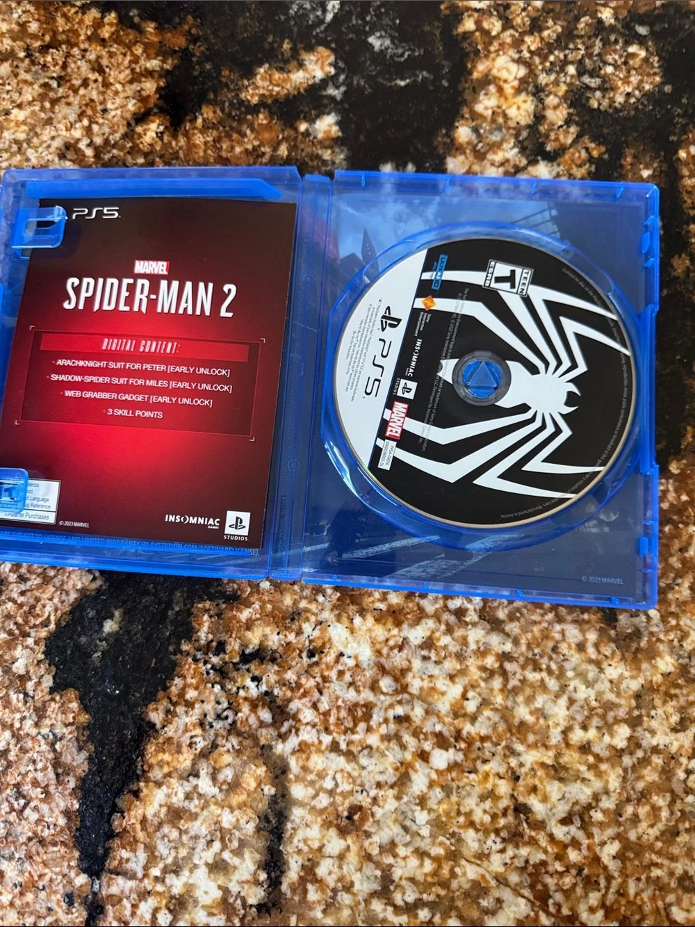 Sony PS5 Spider-Man 2 Game Case — Red and Blue Artwork